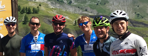Darrin with the group, Ride Across the Alps cycling challenge 2019.